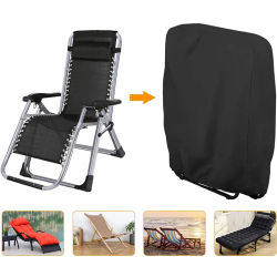 1 funda para silla plegable para jardín y exterior, funda para muebles de terraza, funda para silla, protección solar contra el polvo y la lluvia, funda para silla de playa