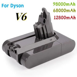 Batería de Iones de Litio de 12800mAh 21.6V 98Ah para Aspiradoras Dyson V6 DC58 DC59 DC61 DC62 DC74 SV09 SV07 SV03 965874-02