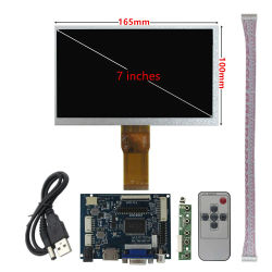 Pantalla LCD de 7 pulgadas, placa de control del monitor, 2AV, Compatible con HDMI, VGA para Raspberry Pi, Banana Orange Pi, Miniordenador