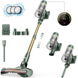 Aspiradora Inalámbrica Laresar V12 de Carga Rápida de 600 W y 65000 PA, Carga Rápida de 2 Horas, Batería Extraíble y Pantalla Inteligente