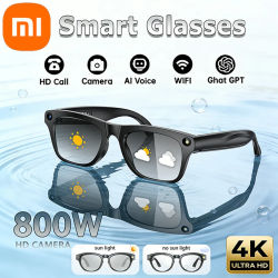 Gafas Inteligentes Xiaomi 4K con Cámara IA de 800MP, Multifuncionales, Fotocromáticas, Llamadas Bluetooth, Fotos, Videos, Música, Traducción, Nuevas