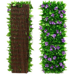 ¡Nuevo! Para el hogar, jardín al aire libre, decoración de balcón, seto Artificial, pared de hojas falsas, planta de seto verde, pantalla de valla de privacidad