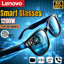 Gafas Inteligentes Lenovo con IA, 8K, Control Remoto, Cámara Táctil, Grabación, Asistente de Voz, Traductor, Bluetooth Inalámbrico