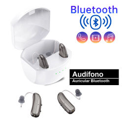 Audífonos recargables para sordos, audífono Bluetooth de alta potencia, amplificador de sonido Digital de 10 canales, cancelación de ruido