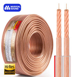 Cable y Cable de altavoz de Audio estéreo de cobre puro con sonido Musical, línea de Audio HIFI DIY, Cable de altavoz de cobre puro sin oxígeno