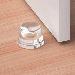 Tope de puerta transparente, soporte de puerta autoadhesivo, Tope de puerta montado en el suelo para protección de paredes y muebles, 1-8 Uds.