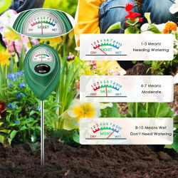 Medidor de Humedad del Suelo, Sensor Higrómetro para Jardinería, Medidor de Humedad del Suelo para Plantas de Interior, Césped, Sin Necesidad de Baterías