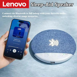Altavoz Bluetooth Lenovo para Dormir, Mini Barra de Sonido con Sonido Natural y Ruido Blanco, Reproductor de Música MP3 Inalámbrico Ultrafino con Temporizador