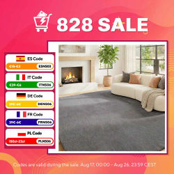 HOMCOM Alfombra Salón 120x160 cm Lavable en Lavadora Pelo Largo Estilo Moderno Tapete para Sala de Estar Dormitorio Gris Claro