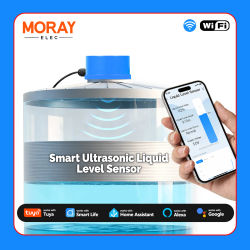 Moray ME201W inalámbrico Tuya Smartlife APP WiFi Sensor indicador de nivel ultrasónico sensores de nivel de líquido Monitor de nivel de agua