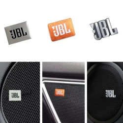 5/10 piezas de pegatinas decorativas metálicas 3D JBL para altavoces de alta gama modificados General Motors, adecuadas para altavoces domésticos