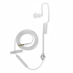 Auriculares individuales con tubo de aire de servicio secreto, auriculares antiradiación de 3,5mm para teléfono móvil con micrófono de tubo de aire para teléfono Samsung
