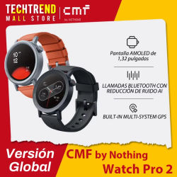 Versión Global CMF by Nothing Watch Pro 2 Pantalla AMOLED de 1,32" Llamadas Bluetooth con Reducción de Ruido AI GPS integrado multisistema Bluetooth 5.3 CMF Watch Pro 2