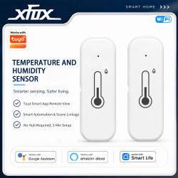 Sensor de Temperatura y Humedad Wifi Inteligente Tuya, Monitor de Alta Precisión, Automatización de Escenas Inteligentes, Compatible con Alexa y Google Assistant