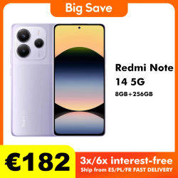 Xiaomi-teléfono móvil Redmi Note 14, 5G, NFC, 8GB, 256GB, versión Global