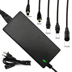 1 Uds adaptador de corriente AC 100-240V negro DC 42V 2A cargador adaptador de corriente para patinete eléctrico enchufe de EE. UU./UE/Reino Unido para batería de litio de 24-36v