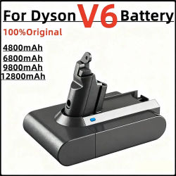 Batería de Iones de Litio de 12800mAh 21.6V para Aspiradoras Dyson V6 DC58 DC59 DC61 DC62 DC74 SV09 SV07 SV03 965874-02