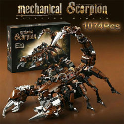 Bloques de Construcción de Escorpión Mecánico, Modelo de Robot Animal Cyberpunk, Juego de Ladrillos Técnicos, Juguete de Construcción, Regalos para Adultos y Niños, 1074 Piezas