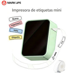 La impresora térmica etiquetadora portátil Marklife p15 compatible con bluetooth inalámbrico para pegatinas de cuentas domésticas escolares.