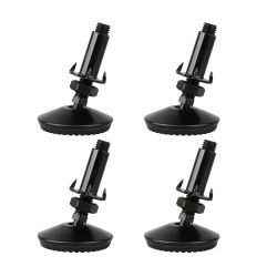 Pies niveladores ajustables de alta resistencia, 4 Uds. Pies niveladores de muebles ajustadores negros para gabinete, restaurante, mesa, sillas niveladores