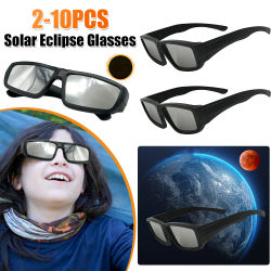 Gafas de Protección para la Observación del Eclipse Solar Safe Shades, Cumplen con las Normas ISO 12312-2:2015(E), Protección Ocular Segura para la Visión Directa del Sol