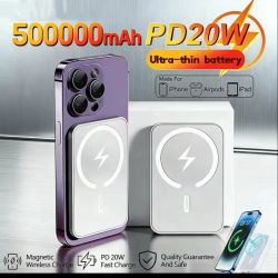 Cargador de batería externo magnético inalámbrico de 50000mAh con carga rápida para Apple iPhone Android Magsafes.