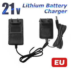 Cargador de batería de litio 21v 1A para taladro eléctrico de 18v adaptador de corriente inteligente transformador de enchufe de la UE