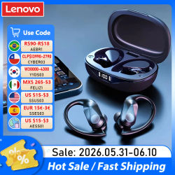 Nuevos auriculares deportivos Lenovo LP75 TWS, auriculares inalámbricos Bluetooth 5,3, auriculares estéreo HiFi resistentes al agua con reducción de ruido y micrófonos