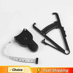 Juego de calibradores de grasa corporal para pliegues de 70mm, con cinta métrica, monitores de grasa corporal, probador de grasa corporal, accesorio de medición de pliegues de la piel, 1 Juego