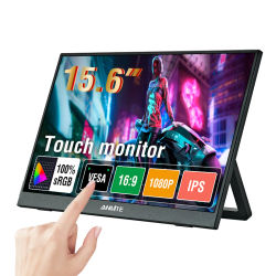 Monitor táctil portátil Anmite de 15,6 pulgadas, Monitor para juegos IPS HDR 1080P, USB tipo C, HDMI para teléfono, portátil, escritorio, Switch, PS4, XBOX