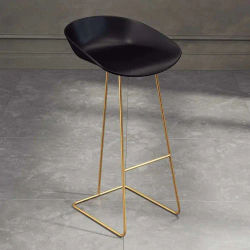 Taburete de Bar nórdico, silla alta de hierro forjado, minimalista, moderno, para restaurante, oficina, comedor, conjunto de muebles, taburetes de Bar creativos