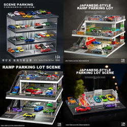 Colector 1/64 estacionamiento juguete coche modelo estante de almacenamiento vitrina decoración de la habitación de los niños regalo de Navidad juguetes para bebés niños niñas