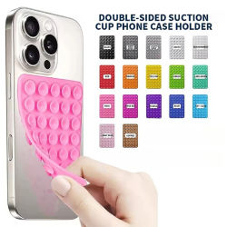 Ventosa de doble cara de silicona para teléfono, soporte móvil manos libres, esencial de viaje para avión, Compatible con cualquier teléfono inteligente