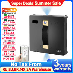 (Código de cupón:HOT888)Robot Limpiador de Ventanas ABIR WD8, Doble Rociado de Agua, Memoria Inteligente, Alta Succión al Vacío, Sensor Láser, Robot de Limpieza de Cristales de Pared en el Hogar,