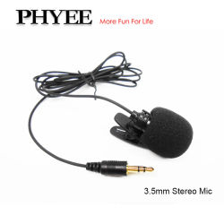 Micrófono Externo para Auto, Kit Manos Libres Bluetooth, 1.5 Metros, Clip, Micrófono Auxiliar de 3.5mm Chapado en Oro, MIC15S, Conector de 4 Segmentos