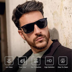 Gafas de sol polarizadas cuadradas ZENOTTIC para hombre, gafas de sol ultraligeras de fibra de carbono para conducir, pescar, Golf, deporte, protección UV400