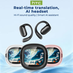 Auriculares Bluetooth con Sonido Envolvente Hi-Fi Estéreo, Cómodos, Ligeros, de Diseño Abierto para Deporte y Running, Auriculares Inalámbricos HTC NE58