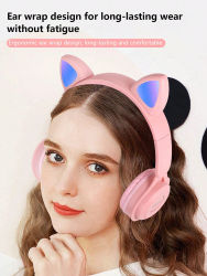Auriculares Bluetooth con diadema con orejas de gato Nuevos auriculares inalámbricos Bluetooth
