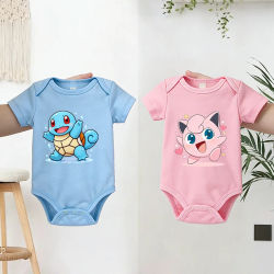 Mono de algodón para bebés, niños y niñas, con diseño de Pokémon, para recién nacidos, con múltiples personajes de anime, ropa infantil de 3 a 24 meses, mono suave y seguro