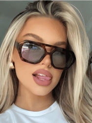 Gafas de sol irregulares de doble haz transfronterizo europeas y americanas 2023 Nuevas gafas de sol retro personalizadas Populares en el interior