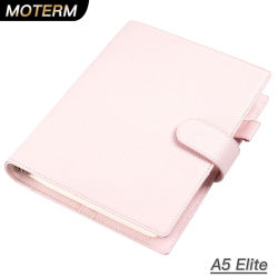 Moterm-cubierta para planificador de anillos Elite, tamaño A5, con anillos de 25mm, carpeta de cuero de grano de guijarro, organizador, cuaderno de oficina, diario