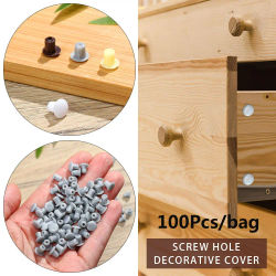 100 unidades de tapones protectoras para orificios de muebles, tapones antipolvo, tapones para orificios de tornillos, tapones decorativos para exteriores y tapones para orificios de perforación