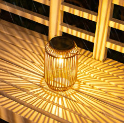 Lámparas Solares, Luces Solares para Exteriores, Impermeables, Estilo Boho, Lámpara Colgante de Mimbre para Decoración de Jardín, Patio y Terraza