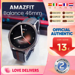 Amazfit Balance 46mm Smartwatch 1,5 ''Pantalla AMOLED 14 días de duración de la batería más de 150 modos deportivos para teléfono Android iOS Zepp OS 3,0