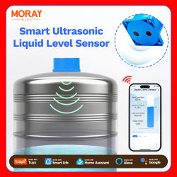 Moray ME201W Tuya Smartlife APP WiFi inalámbrico inteligente controlador de tanque de agua ultrasónico Monitor de nivel de tanque sensores de nivel de líquido