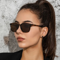 Gafas de Sol Cuadradas Vintage de Moda para Mujer, Gafas de Sol de Espejo de Lujo de Diseñador, Gafas de Sol Retro para Mujer
