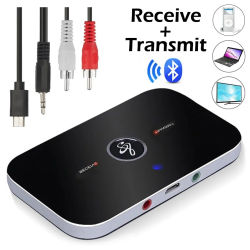Transmisor y receptor de Audio Bluetooth 5,0, conector RCA de 3,5mm, Dongle USB, adaptador inalámbrico de música estéreo para coche, PC, TV, auriculares