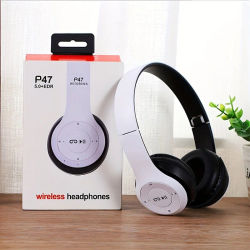 Auriculares estéreo P47 con Bluetooth 5,0, cascos inalámbricos plegables de serie para juegos deportivos, para iPhone y XiaoMi