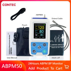 CONTEC ABPM50 Monitor de presión arterial ambulatoria de 24 horas Holter ABPM Holter BP Monitor Software gratuito