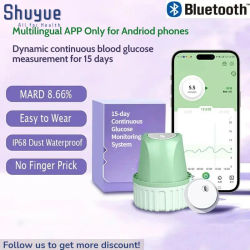 Sensor de glucosa Aidex x CGM, 15 días, glucómetro digital continuo, sensor CGM, prueba de azúcar en tiempo real para la diabetes, monitor de glucosa GX-01S